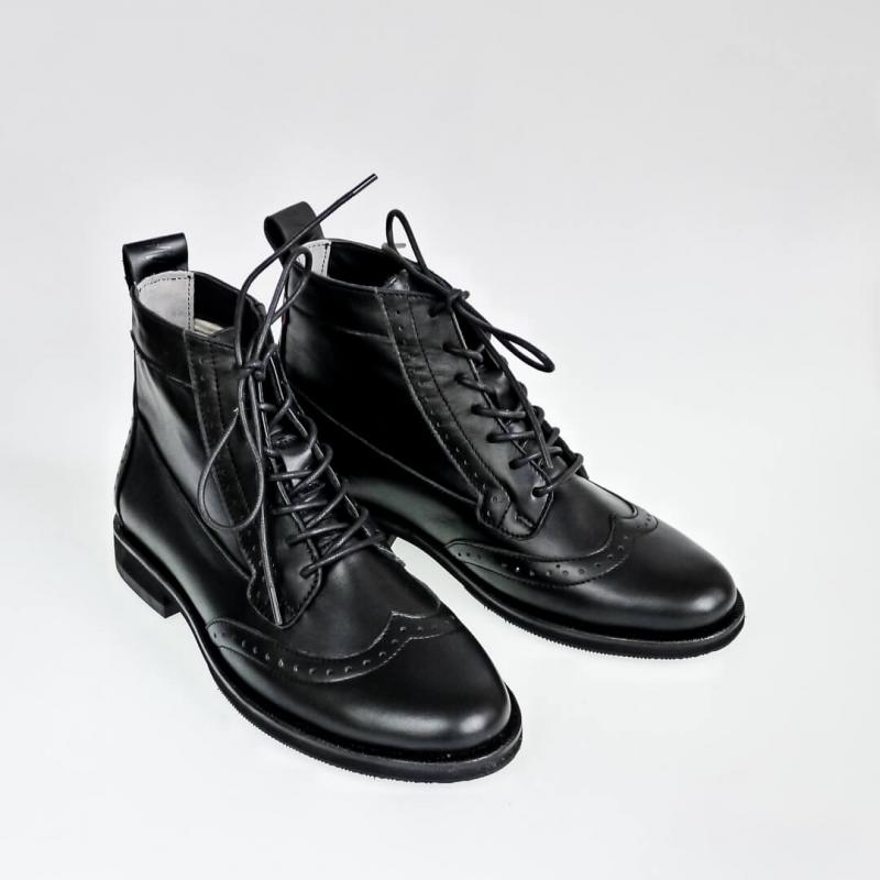 High Leather Womens Boots Isadora All Black