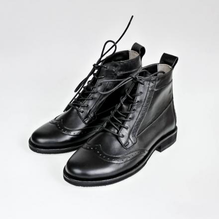 Зимние женские ботинки броги Isadora All Black