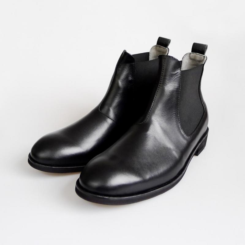 Классические черные кожаные ботинки Chelsea №1 All Black