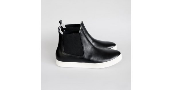 Black leather hot sale sneaker boots