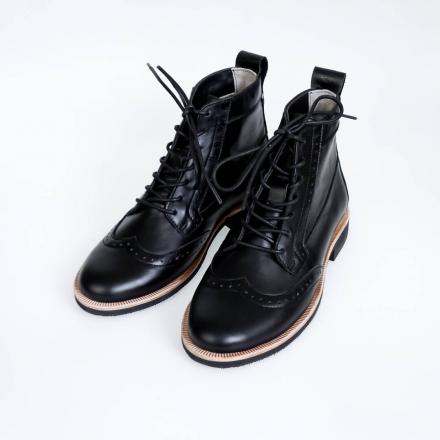 Зимние женские ботинки броги Isadora Black
