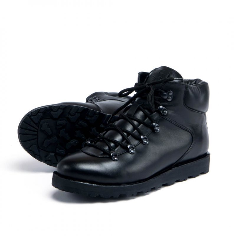 Зимние черные кожаные мужские ботинки для хайкинга Hiker