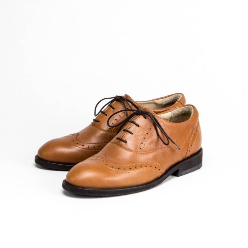 Классические кожаные мужские ботинки Brogue №1 Mocco