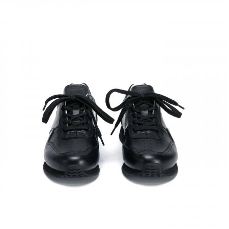 full black leather sneakers