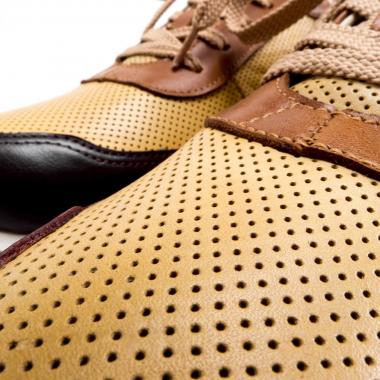 Code Brew Perforated Leather Sneakers