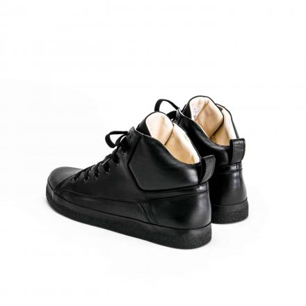 Высокие кожаные кеды Orongo All Black