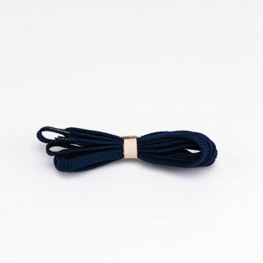 Dark blue flat laces for trainers and sneakers 
