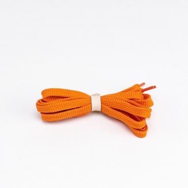 Orange flat laces for trainers and sneakers 