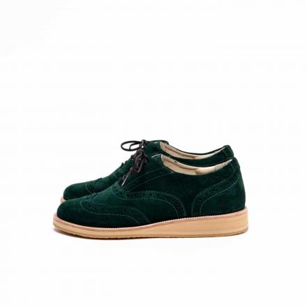 Женские полуботинки Brogue №2 Emerald suede