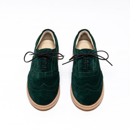 Женские полуботинки Brogue №2 Emerald suede