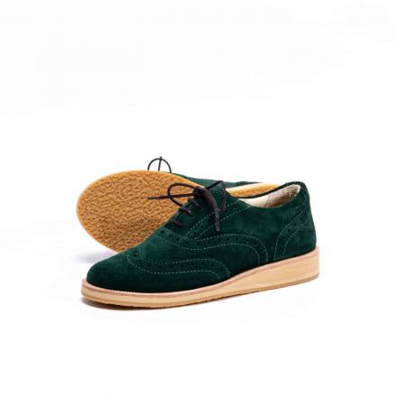Женские полуботинки Brogue №2 Emerald suede