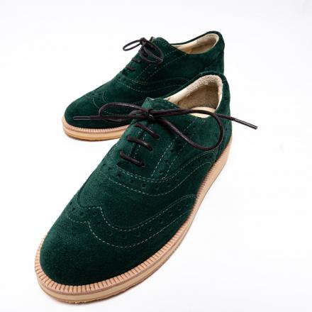 Женские полуботинки Brogue №2 Emerald suede