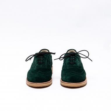 Womens shoes Brogue №2 Emerald suede