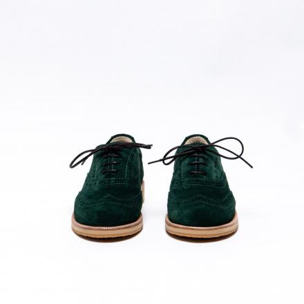 Женские полуботинки Brogue №2 Emerald suede