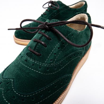 Женские полуботинки Brogue №2 Emerald suede