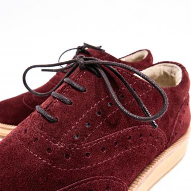 Женские полуботинки Brogue №2 Bordeaux suede