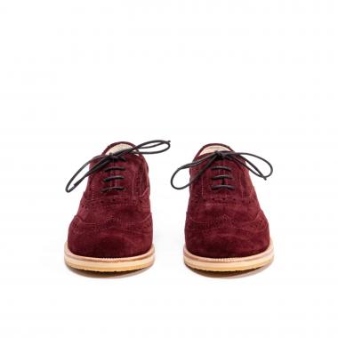 Женские полуботинки Brogue №2 Bordeaux suede