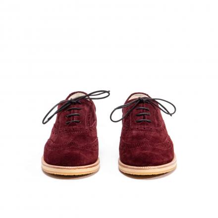 Женские полуботинки Brogue №2 Bordeaux suede