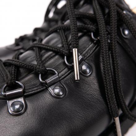 Кожаные ботинки хайкеры Lowker All Black