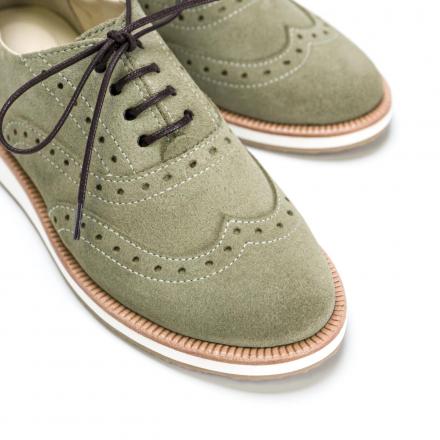 Женские полуботинки Brogue №2 Moss Suede