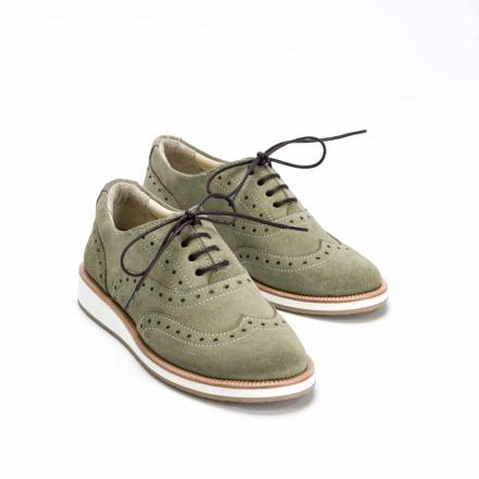 Женские полуботинки Brogue №2 Moss Suede
