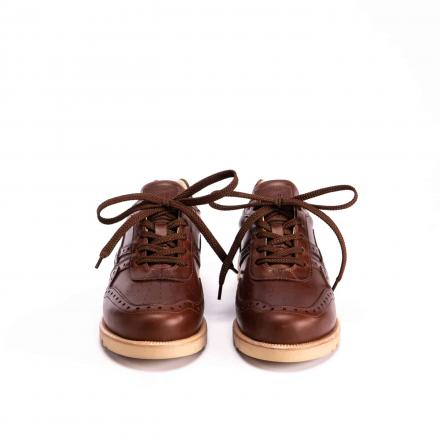 Кожаные брогированные кроссовки Sabotage Brogue Brandy
