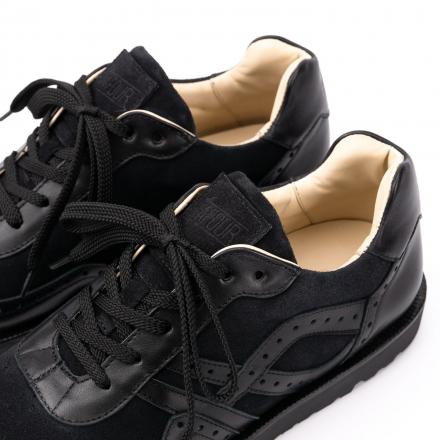 Кожаные брогированные кроссовки Sabotage Brogue Back to Black