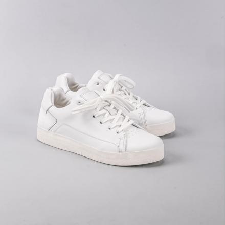 Классические белые кожаные кеды Orongo White