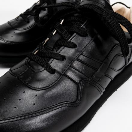 Черные кожаные кроссовки Sabotage All Black