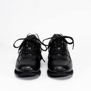 Черные кожаные кроссовки Sabotage All Black