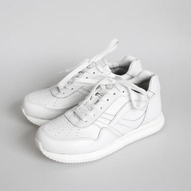 Белые кожаные кроссовки Saboatge White
