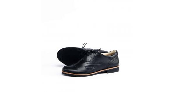 Female black hotsell leather shoes