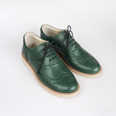 Womens shoes Brogue №2 Emerald