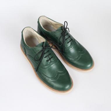 Womens shoes Brogue №2 Emerald