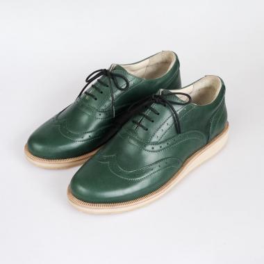 Womens shoes Brogue №2 Emerald