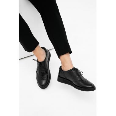 Women's shoes on the platform Brogue № 2 All Black 10