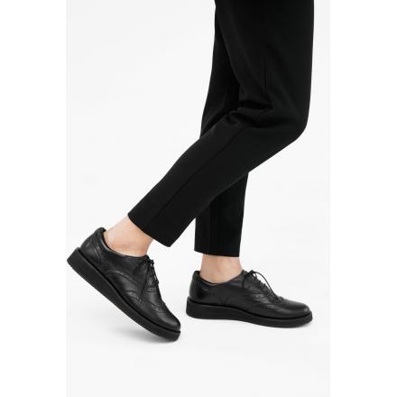 Женские полуботинки на платформе Brogue №2 All Black 10