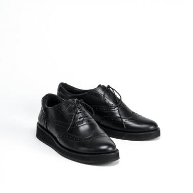 Women's shoes on the platform Brogue № 2 All Black 10