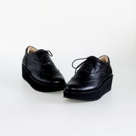 platform all black shoes