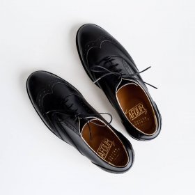 All black leather shoes hot sale womens