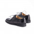 Мужские оксфорды-броги Brogue All Black из чёрной кожи