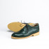Мужские оксфорды-броги Brogue Emerald из изумрудно-зелёной кожи на бежевой подошве