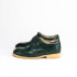 Мужские оксфорды-броги Brogue Emerald из изумрудно-зелёной кожи на бежевой подошве