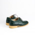 Мужские оксфорды-броги Brogue Emerald из изумрудно-зелёной кожи на бежевой подошве