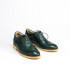 Мужские оксфорды-броги Brogue Emerald из изумрудно-зелёной кожи на бежевой подошве