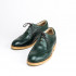 Мужские оксфорды-броги Brogue Emerald из изумрудно-зелёной кожи на бежевой подошве