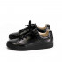 Кожаные кеды Orongo All Black из чёрной кожи на облегченной подошве