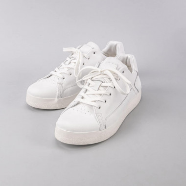Кеды Orongo White из натуральной белой кожи на белой подошве