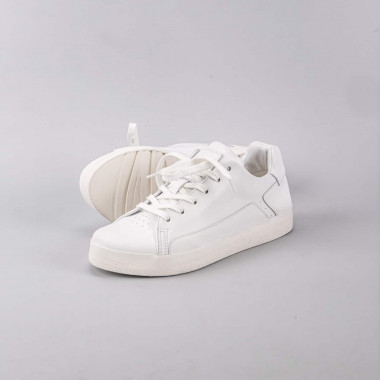 Кеды Orongo White из натуральной белой кожи на белой подошве