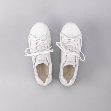 Кеды Orongo White из натуральной белой кожи на белой подошве